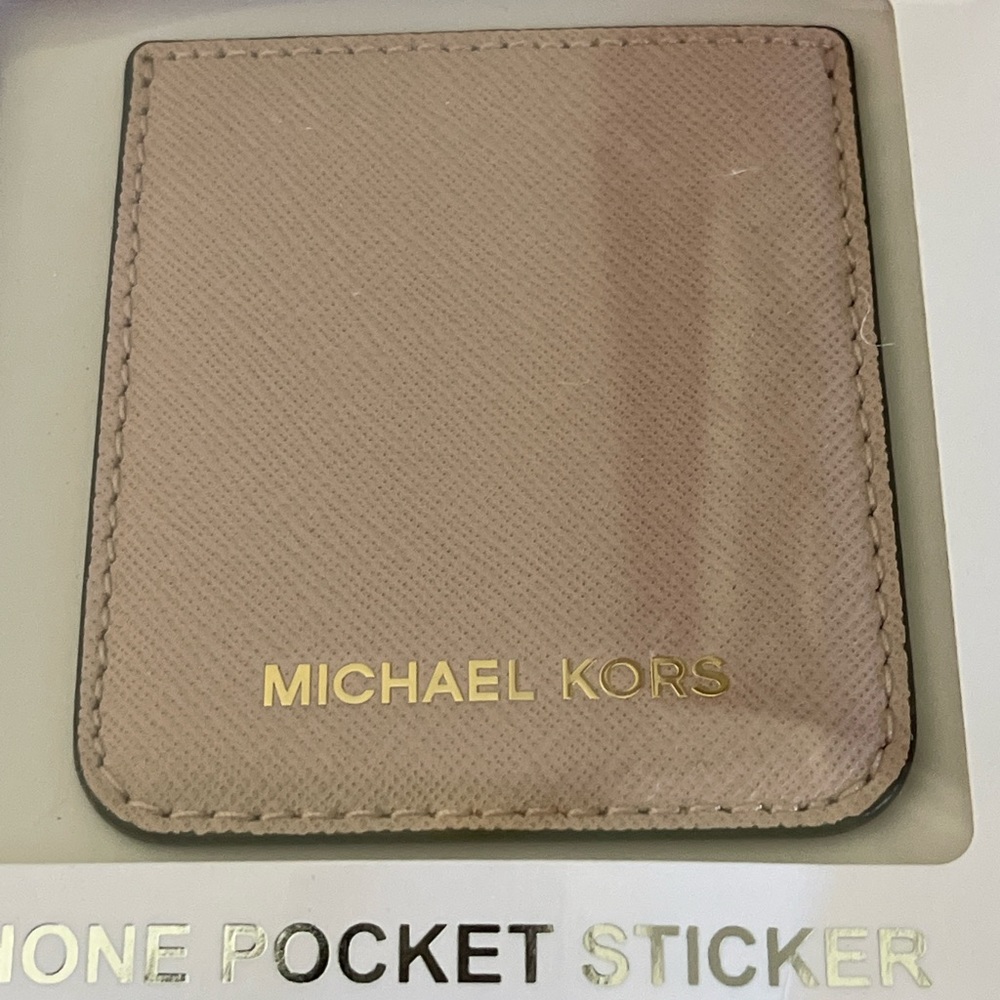 NWT - Michael Kors Phone Pocket Sticker with Adhesive Backing - Soft Pink - Picture 3 of 5
